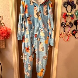 Disney Blue Animal Print Adult One Piece